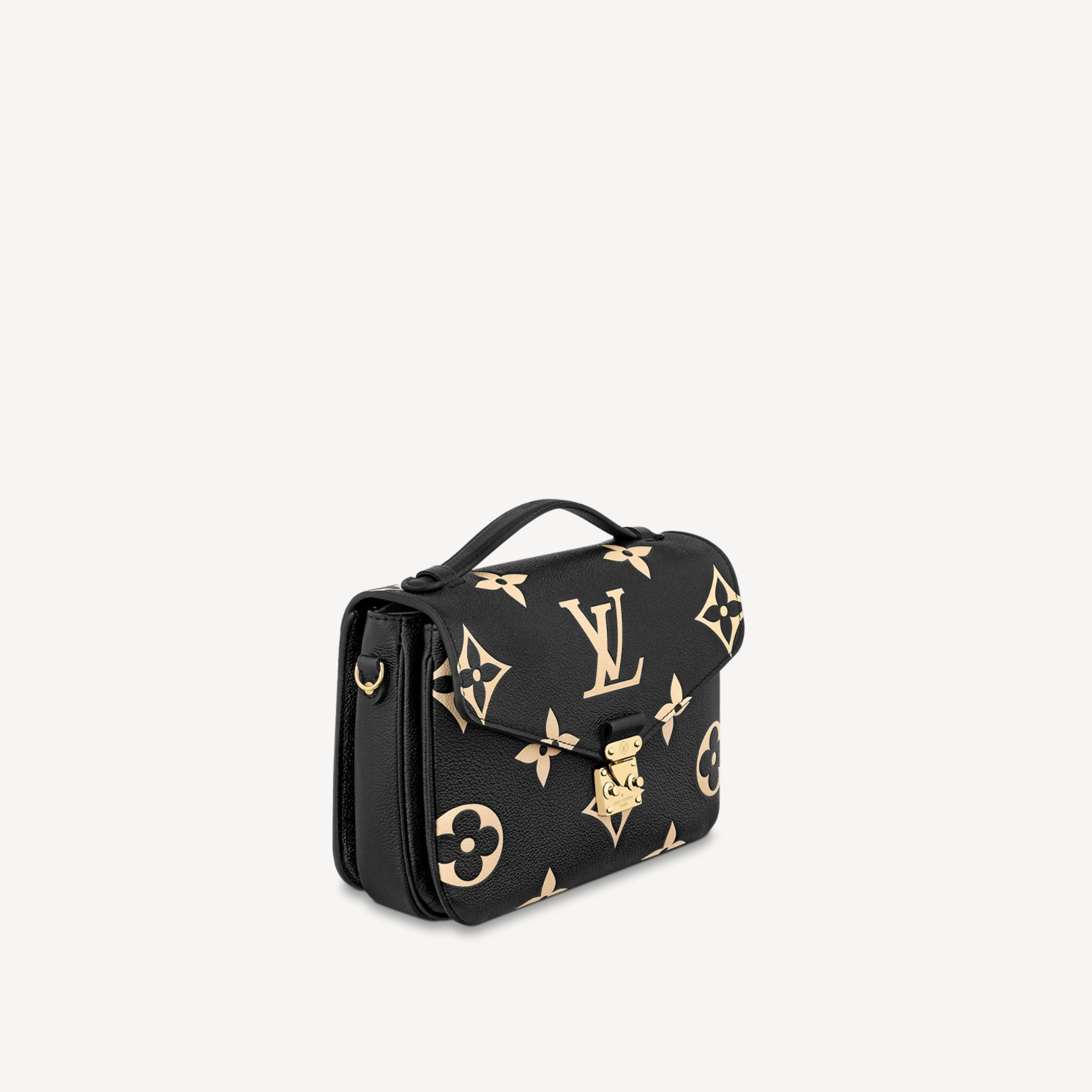 Louis Vuitton Black and Cream Pochette Metis Crossbody
