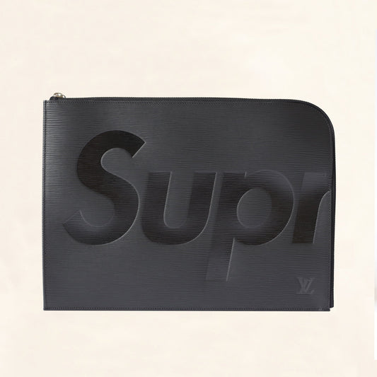 Louis Vuitton | Supreme Black Epi Pochette Jour | GM Crossbody