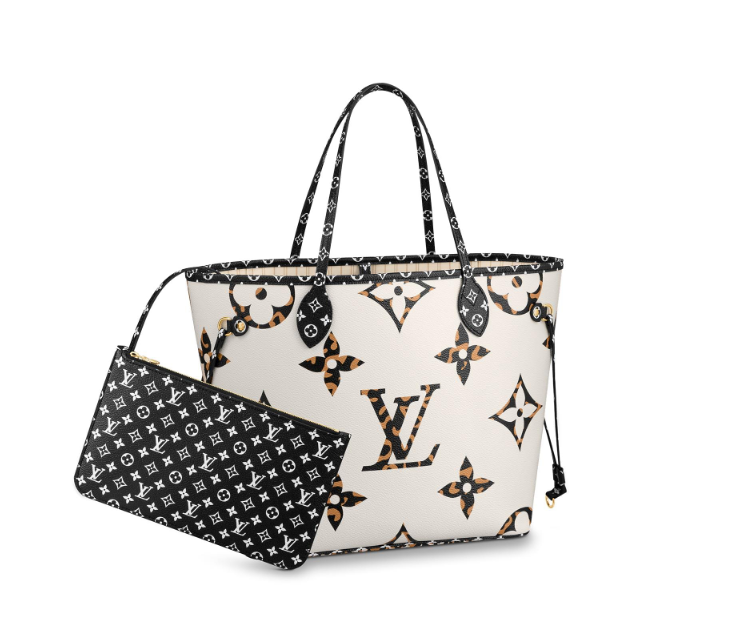 Louis Vuitton | Giant Jungle Monogram Neverfull Ivoire with Pouch