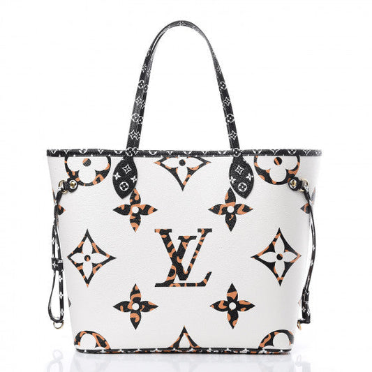 Louis Vuitton | Giant Jungle Monogram Neverfull Ivoire with Pouch