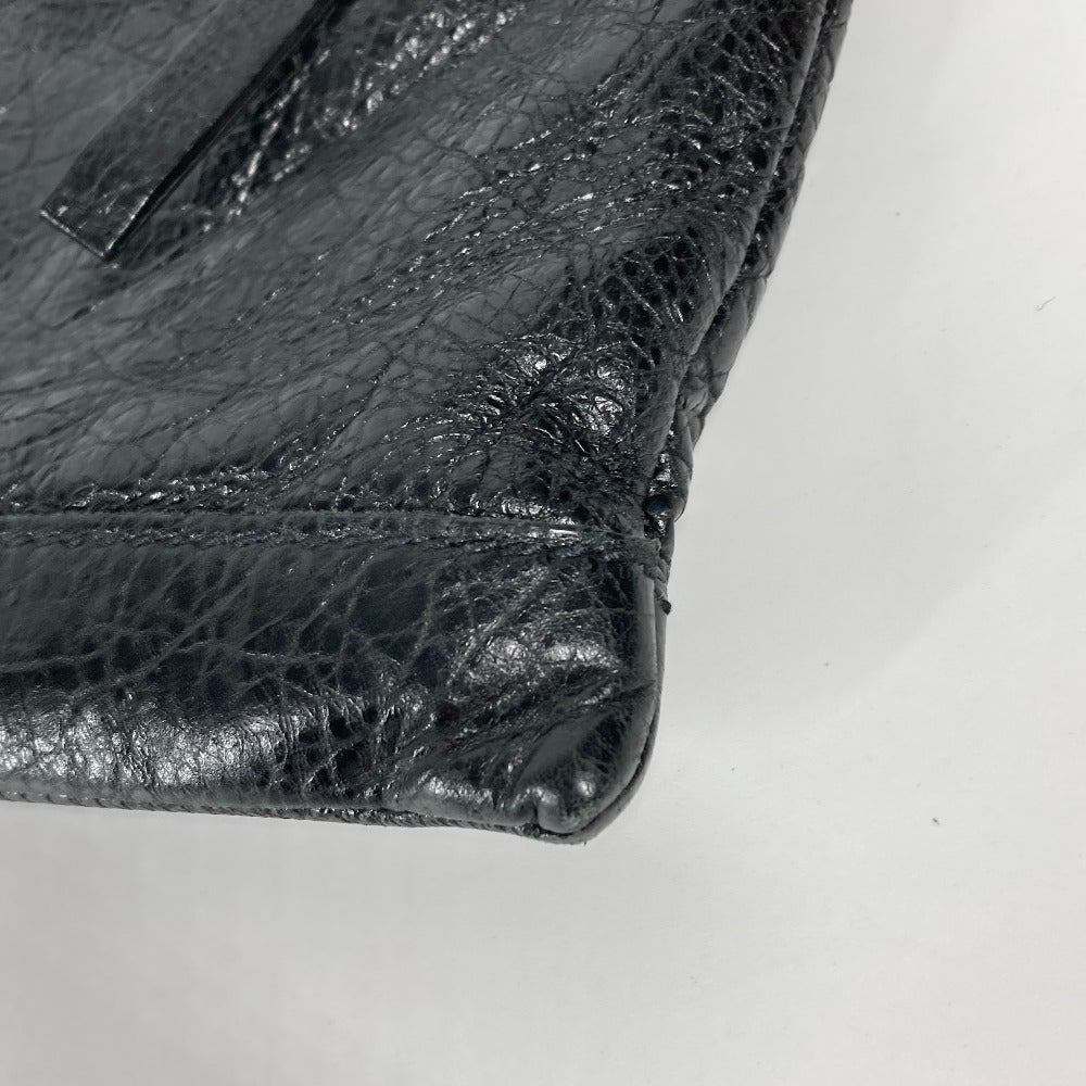 BALENCIAGA Clutch bag 273022 leather black Classic clip M mens