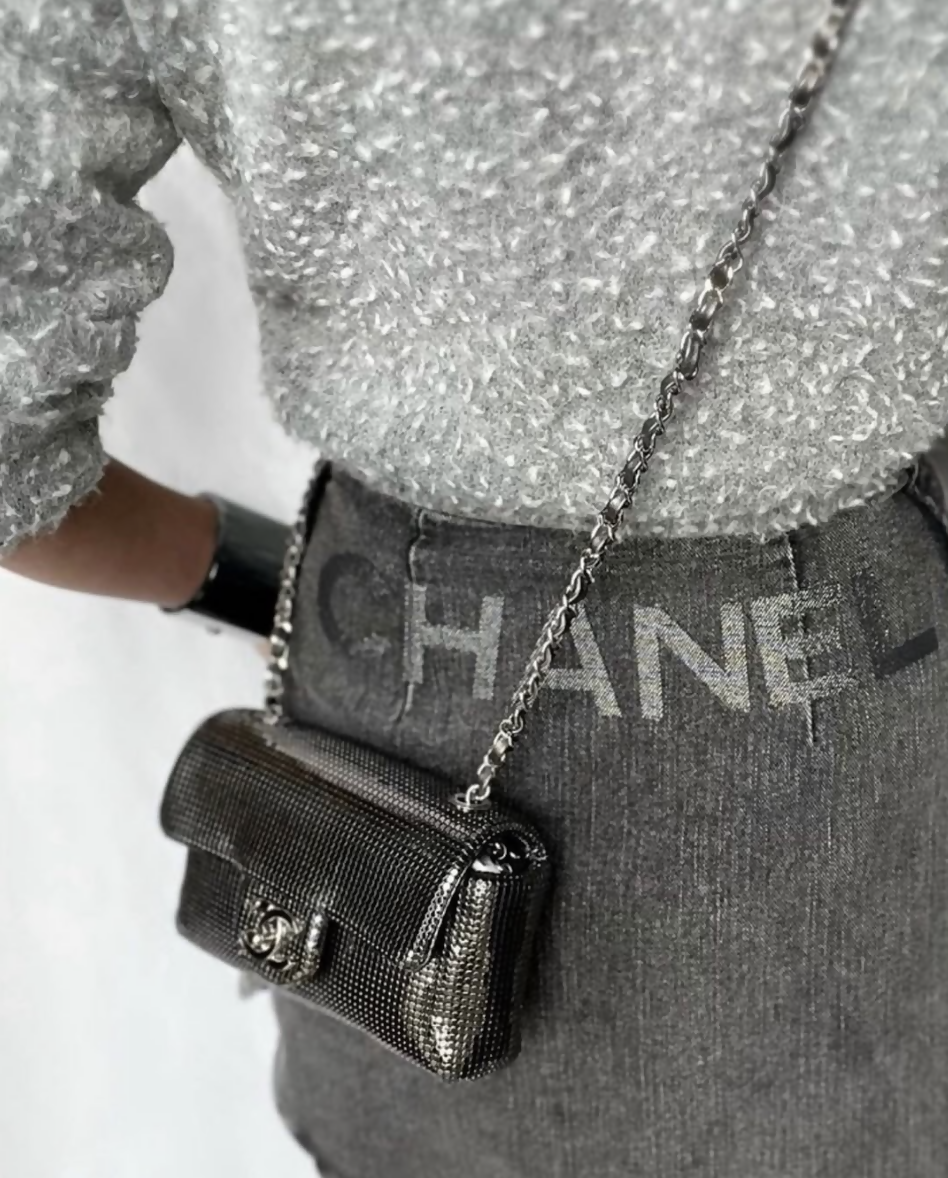 Chanel Metallic Mesh Mini Flap Bag