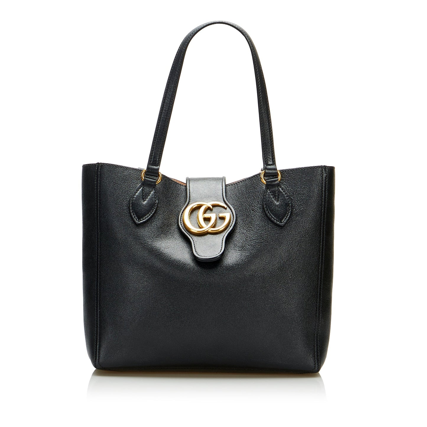 Gucci Black Leather Tote Style 9