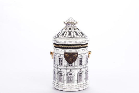 Louis Vuitton Fornasetti Cannes Vase Architettura Handbag ( ), Gold Hardware, with Strap, Gold Chain, Lock, Keys, Dust Cover & Box