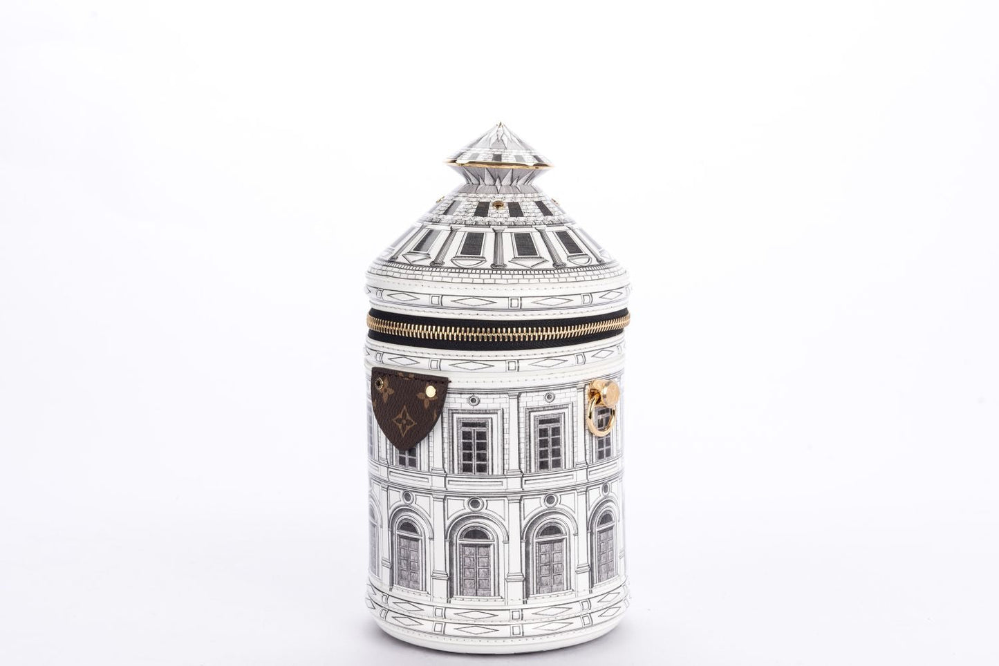 Louis Vuitton Fornasetti Cannes Vase Architettura Handbag ( ), Gold Hardware, with Strap, Gold Chain, Lock, Keys, Dust Cover & Box