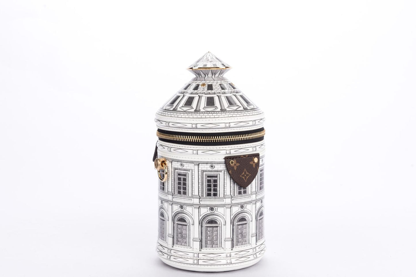 Louis Vuitton Fornasetti Cannes Vase Architettura Handbag ( ), Gold Hardware, with Strap, Gold Chain, Lock, Keys, Dust Cover & Box