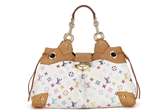 LOUIS VUITTON MULTICOLOR WHITE ARSULA BAG ( ), WITH DUST COVER