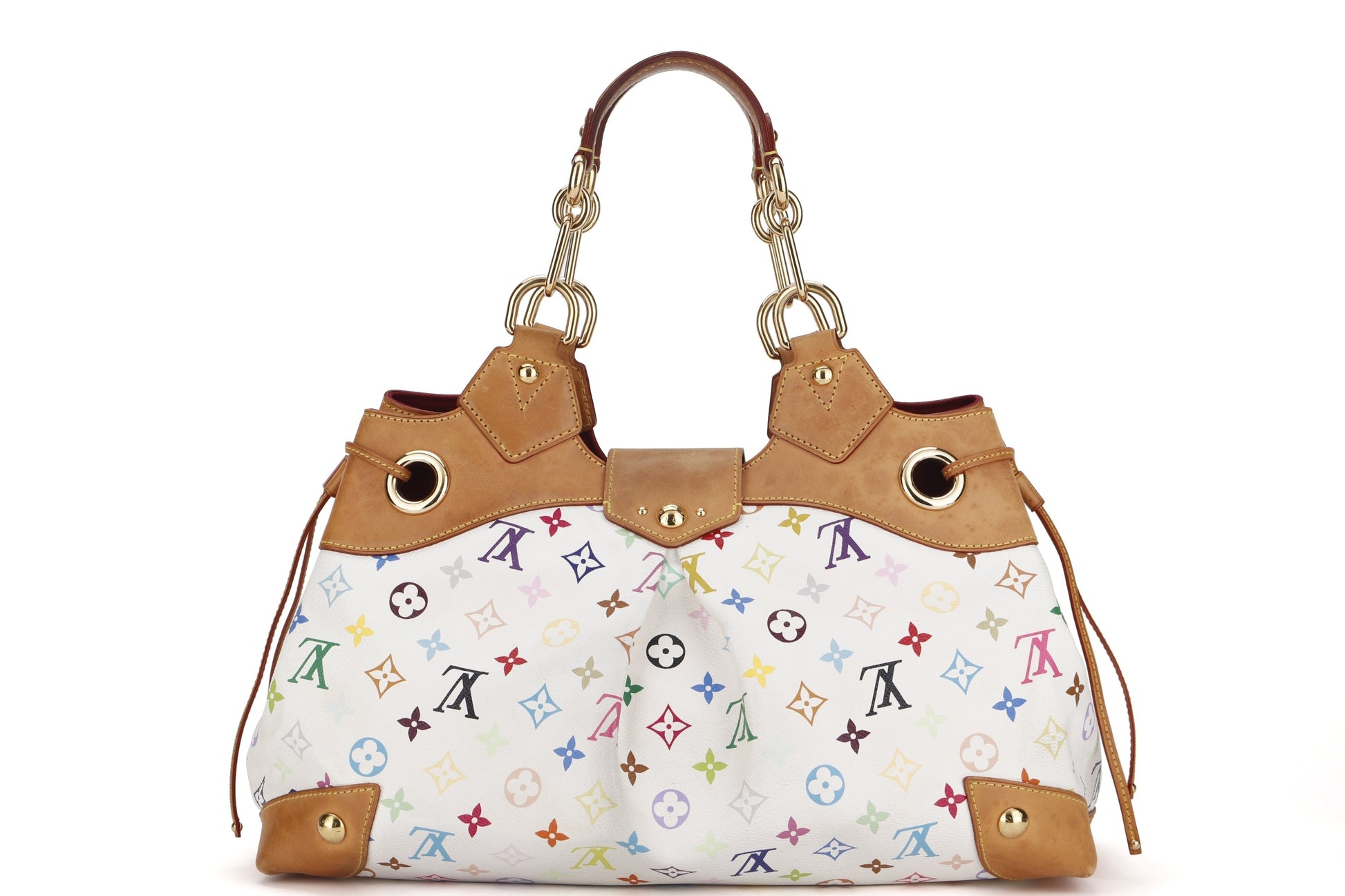LOUIS VUITTON MULTICOLOR WHITE ARSULA BAG ( ), WITH DUST COVER