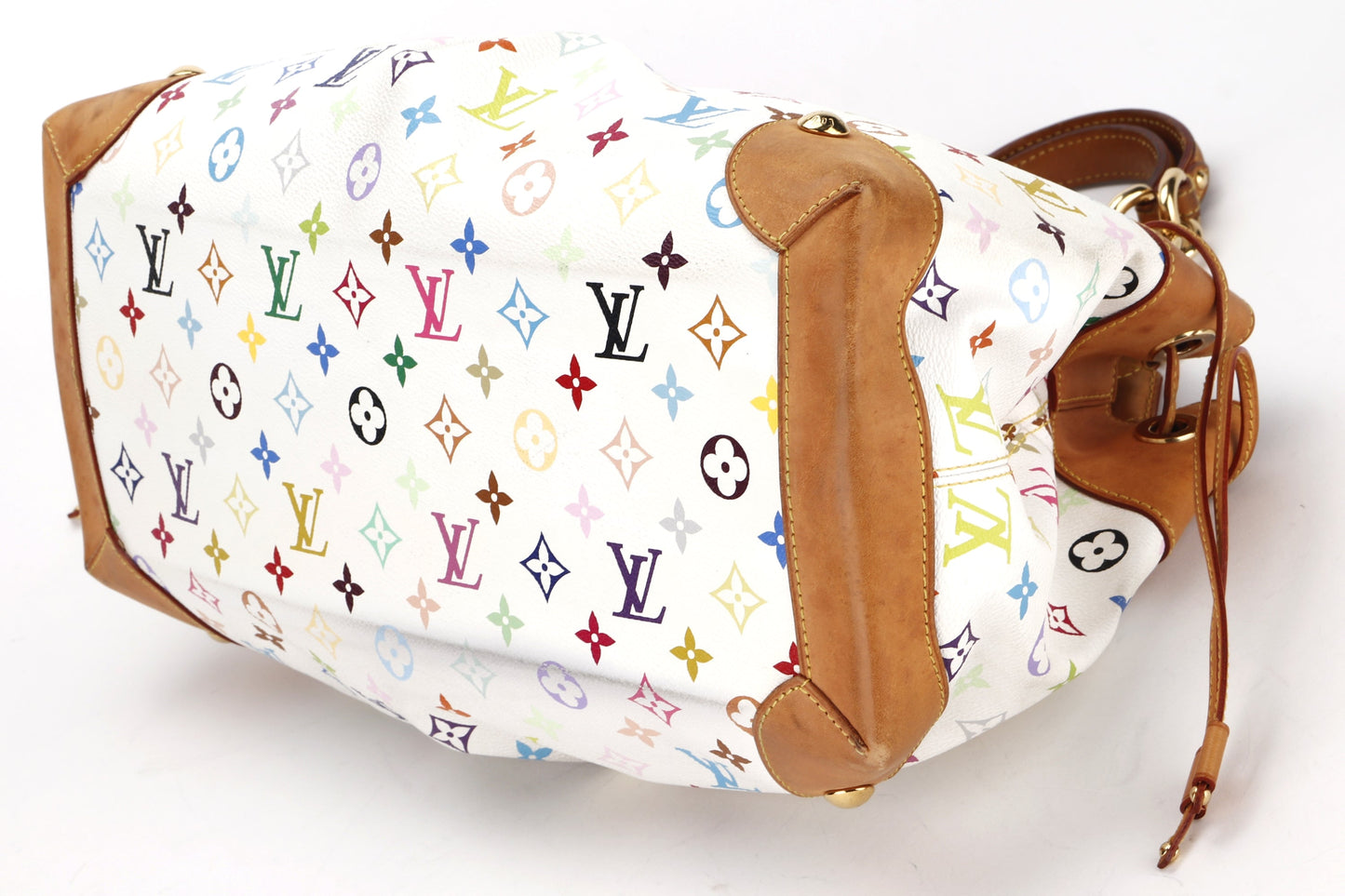 LOUIS VUITTON MULTICOLOR WHITE ARSULA BAG ( ), WITH DUST COVER