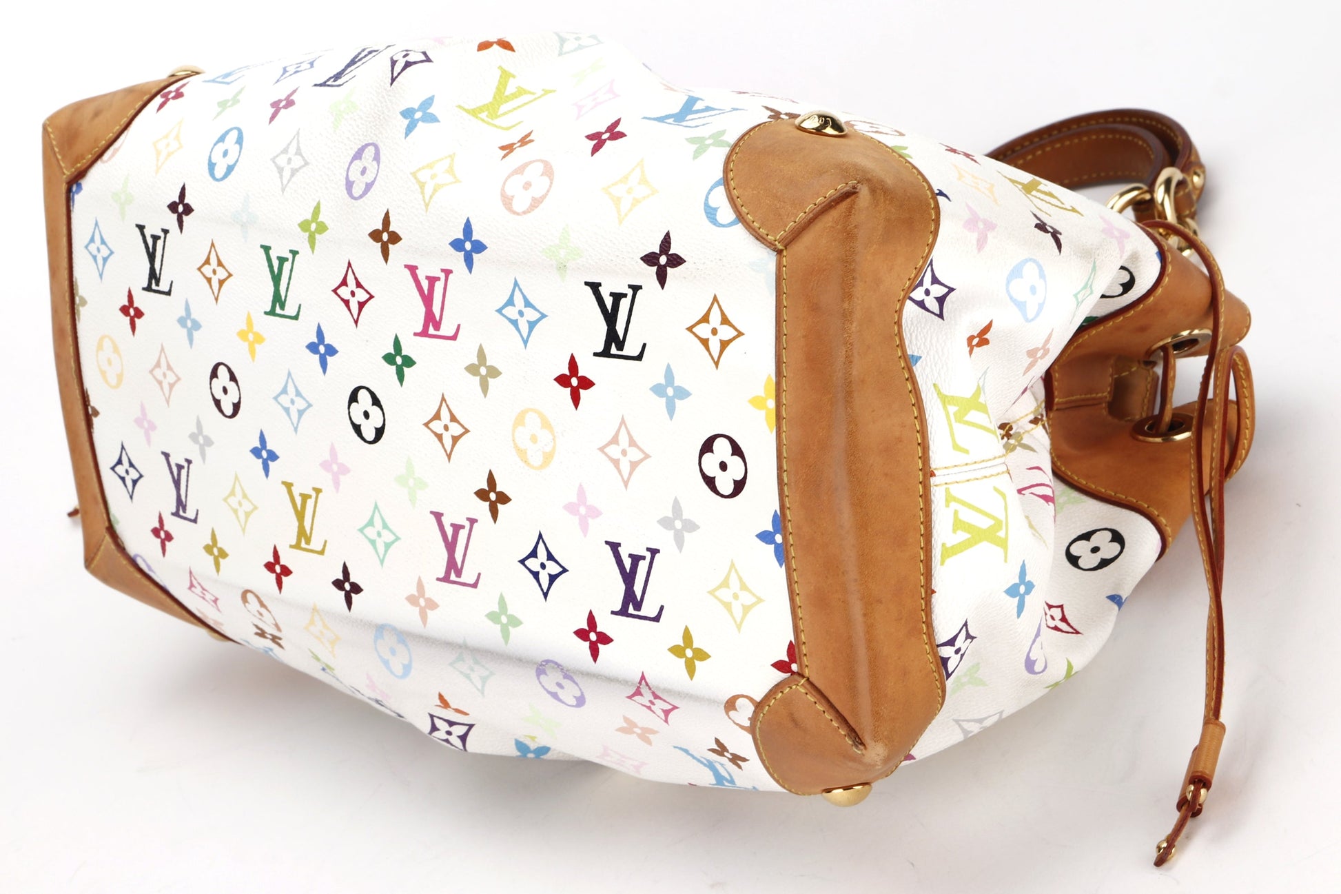 LOUIS VUITTON MULTICOLOR WHITE ARSULA BAG ( ), WITH DUST COVER
