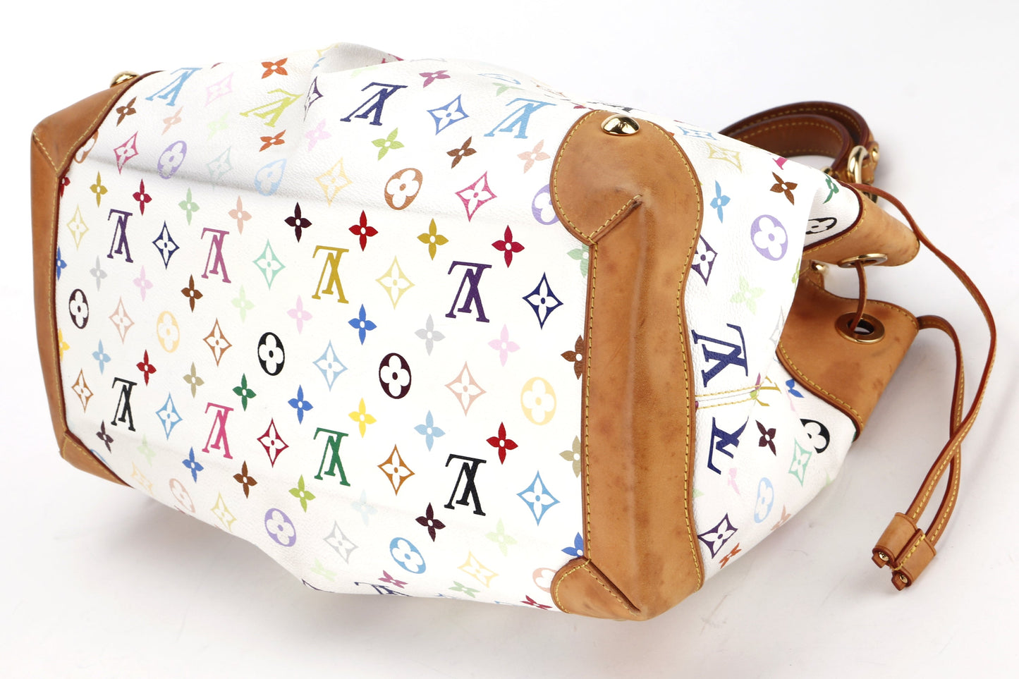 LOUIS VUITTON MULTICOLOR WHITE ARSULA BAG ( ), WITH DUST COVER