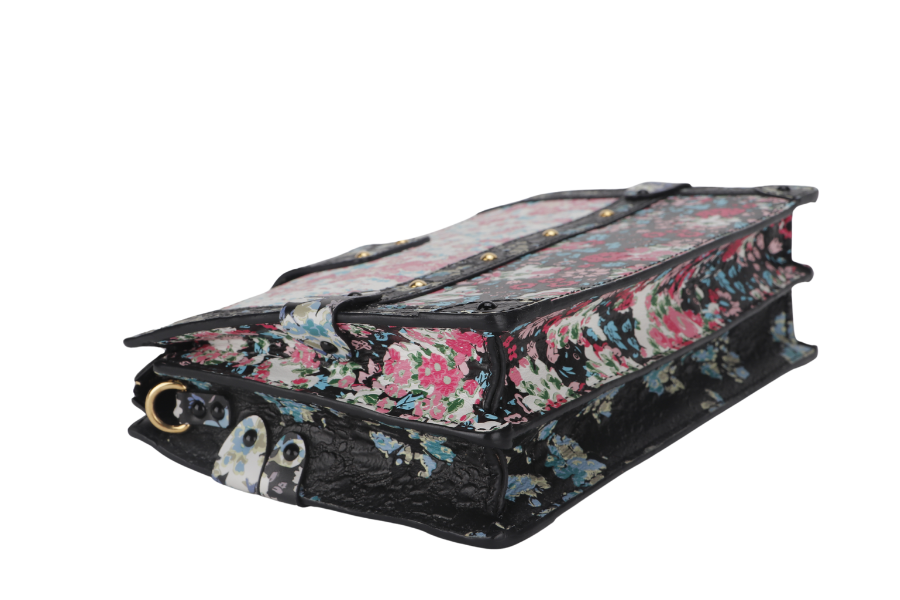 LOUIS VUITTON TRUNK CLUTCH LIBERTY ROSE CALF LEATHER WITH STRAP WITH DUST COVER AND BOX