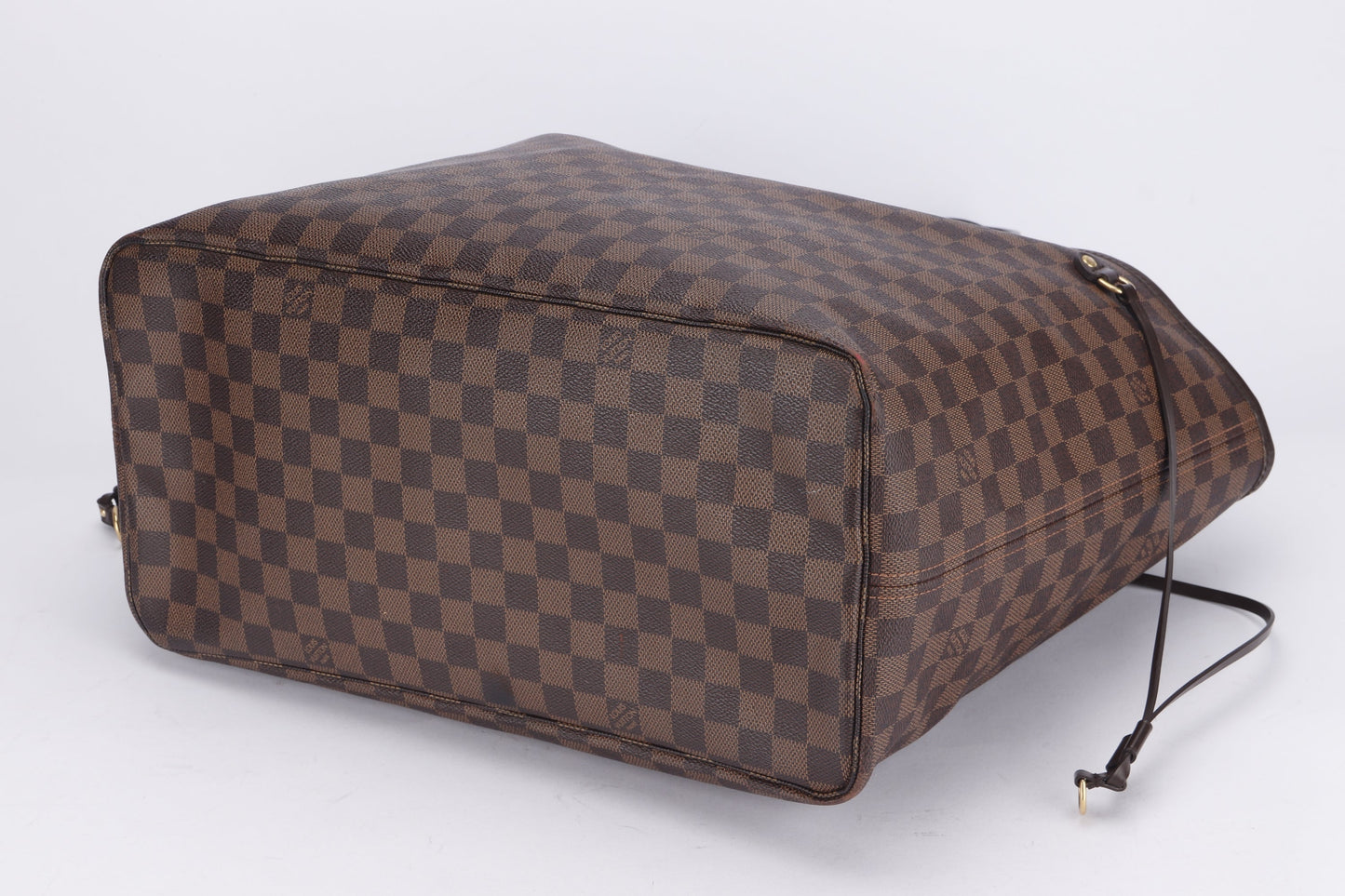 LOUIS VUITTON NEVERFULL ( ) GM SIZE DAMIER EBÈNE CANVAS GOLD HARDWARE, NO DUST COVER Tote