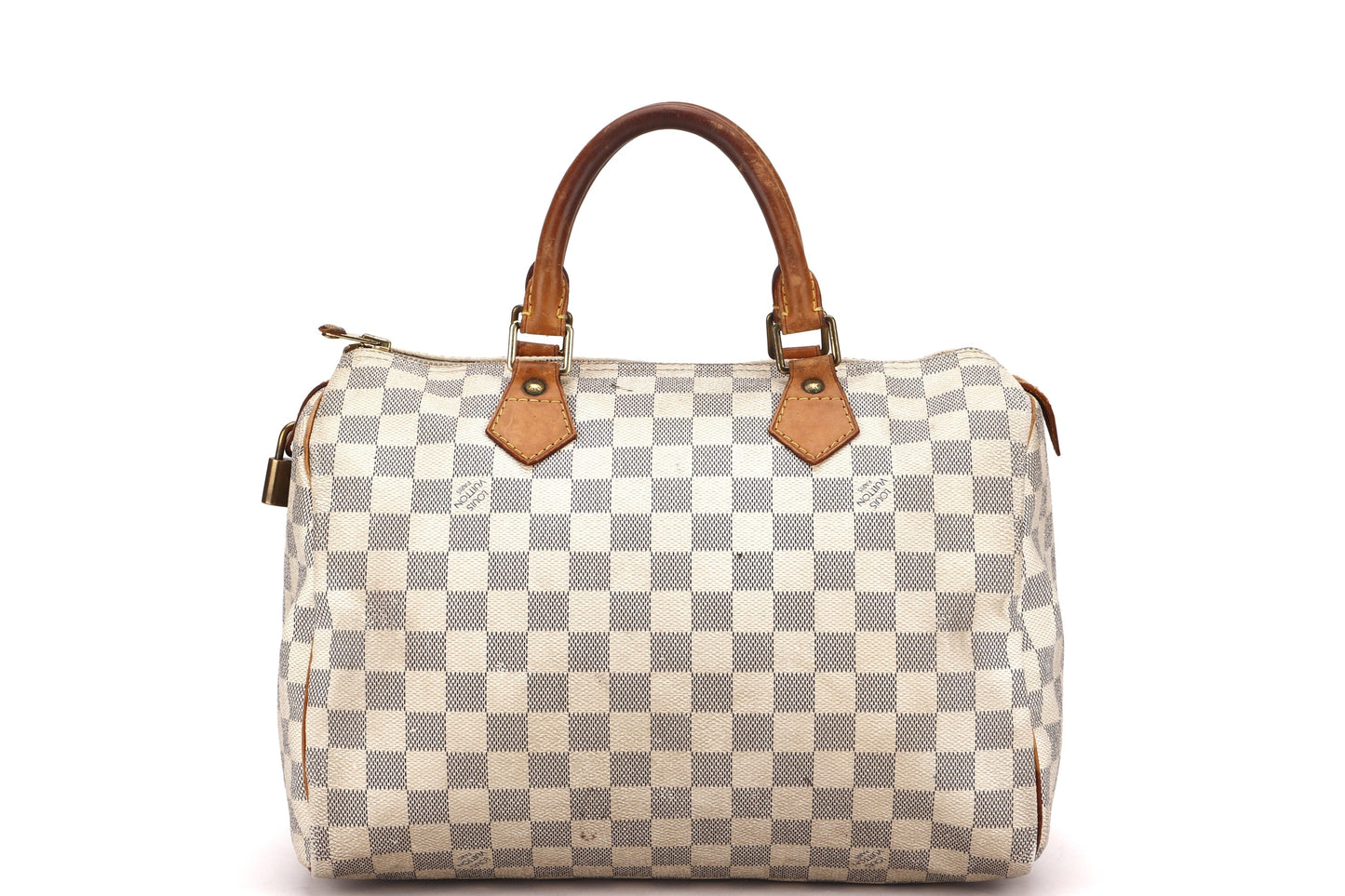 LOUIS VUITTON ( ) DAMIER AZUR CANVAS GOLD HARDWARE, WITH LOCK, NO KEYS & DUST COVER Handbag
