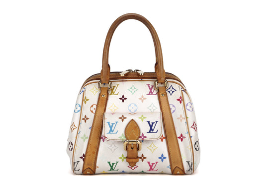 LOUIS VUITTON PRISCILLA MM ( ) MULTICOLOR WHITE MONOGRAM GOLD HARDWARE, NO DUST COVER Handbag