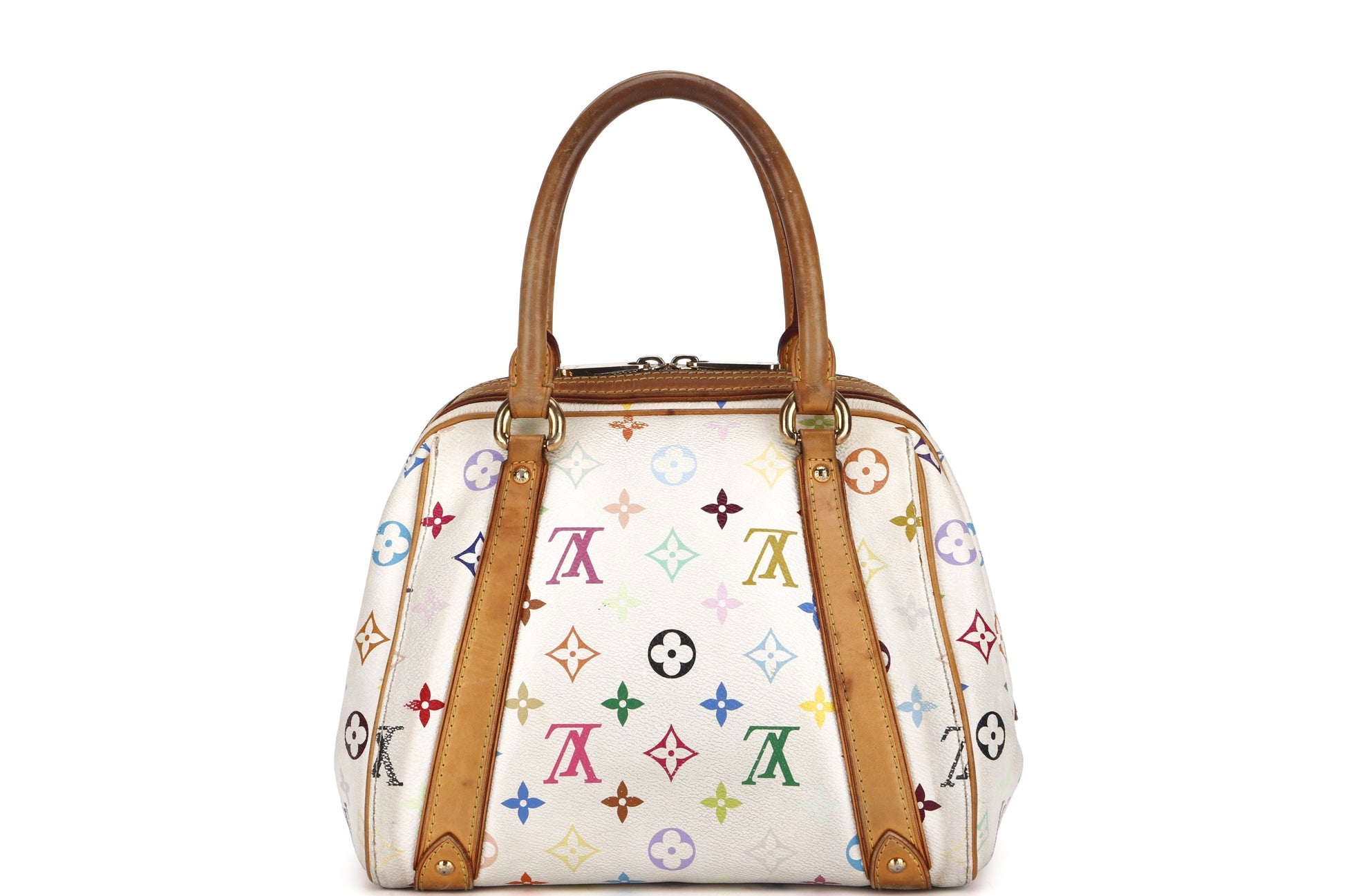 LOUIS VUITTON PRISCILLA MM ( ) MULTICOLOR WHITE MONOGRAM GOLD HARDWARE, NO DUST COVER Handbag