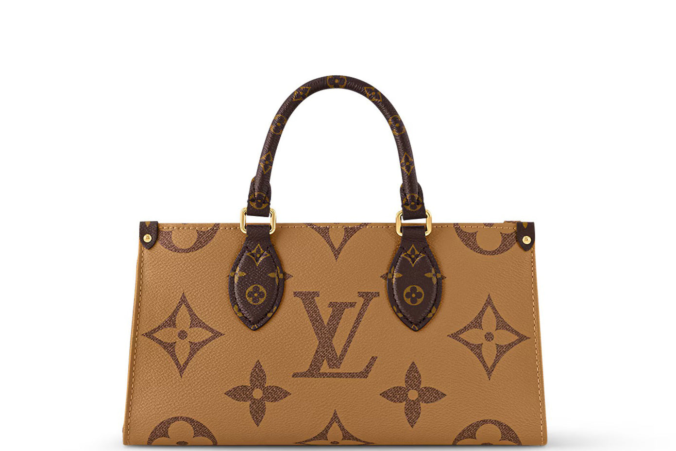 LOUIS VUITTON ONTHEGO EAST WEST MONOGRAM REVERSE WITH ROUND POUCH & STRAP, WITH DUST COVER & BOX