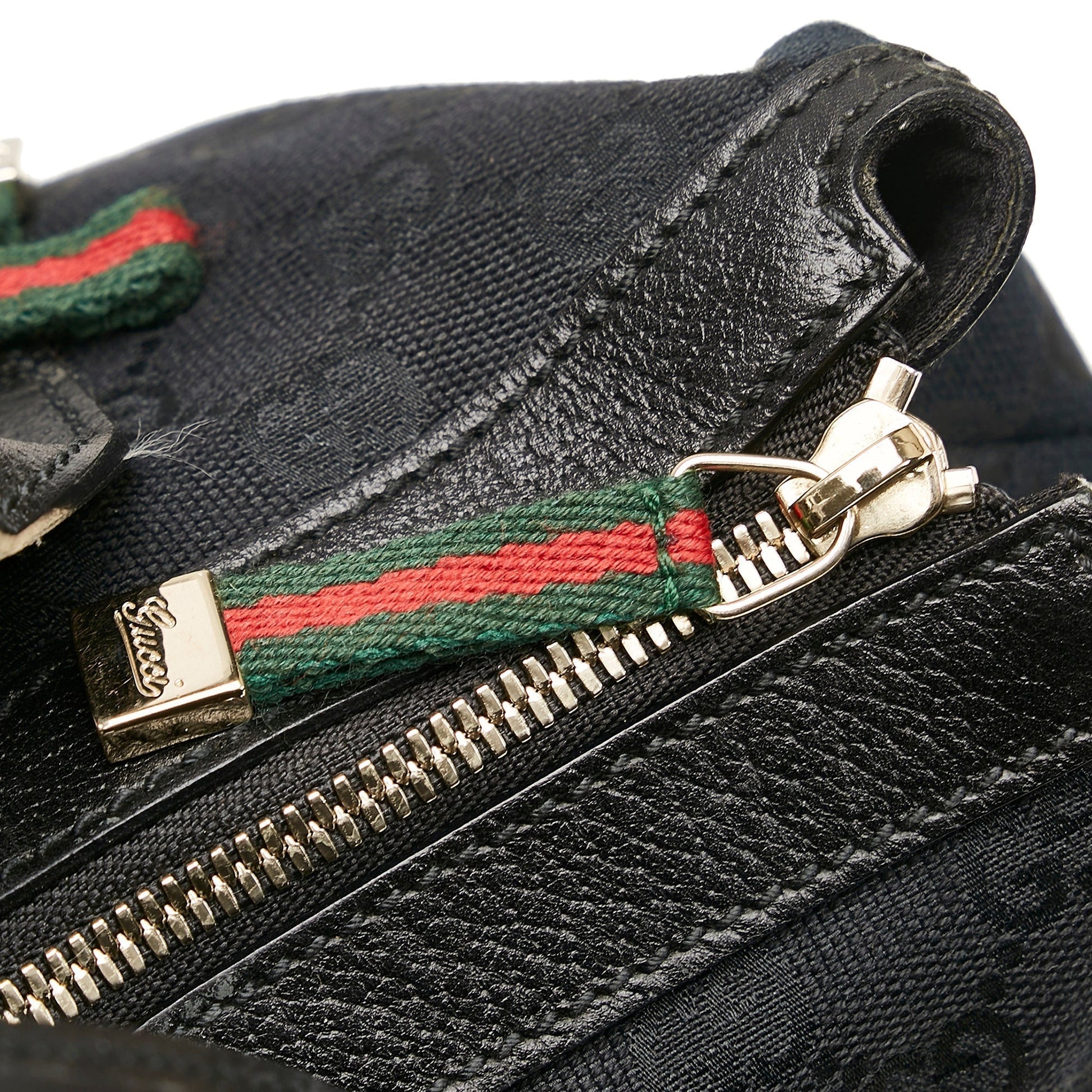 Gucci Princy Leather Canvas Shoulder Bag