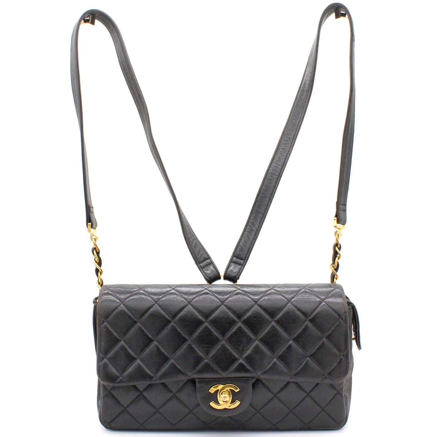 Chanel Black lambskin Backpack