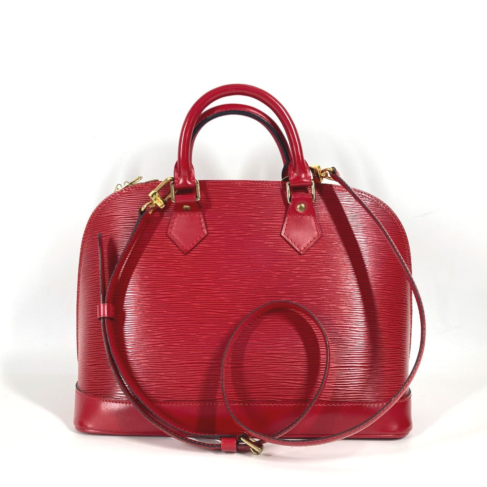 LOUIS VUITTON Handbag Epi Leather Red Epi Alma Women
