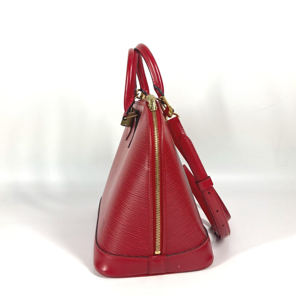 LOUIS VUITTON Handbag Epi Leather Red Epi Alma Women