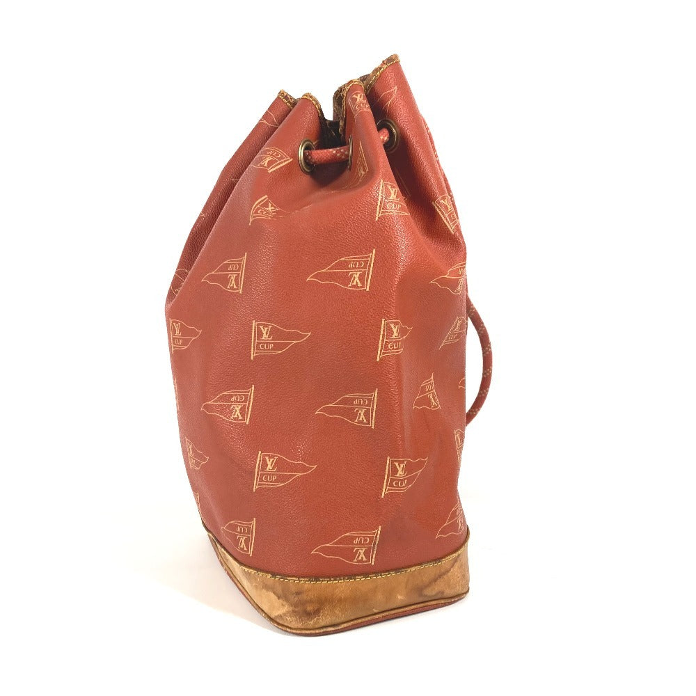 LOUIS VUITTON Shoulder Bag Leather / canvas Orange Louis Vuitton Cup 95 LVCUP Saint Tropez Women