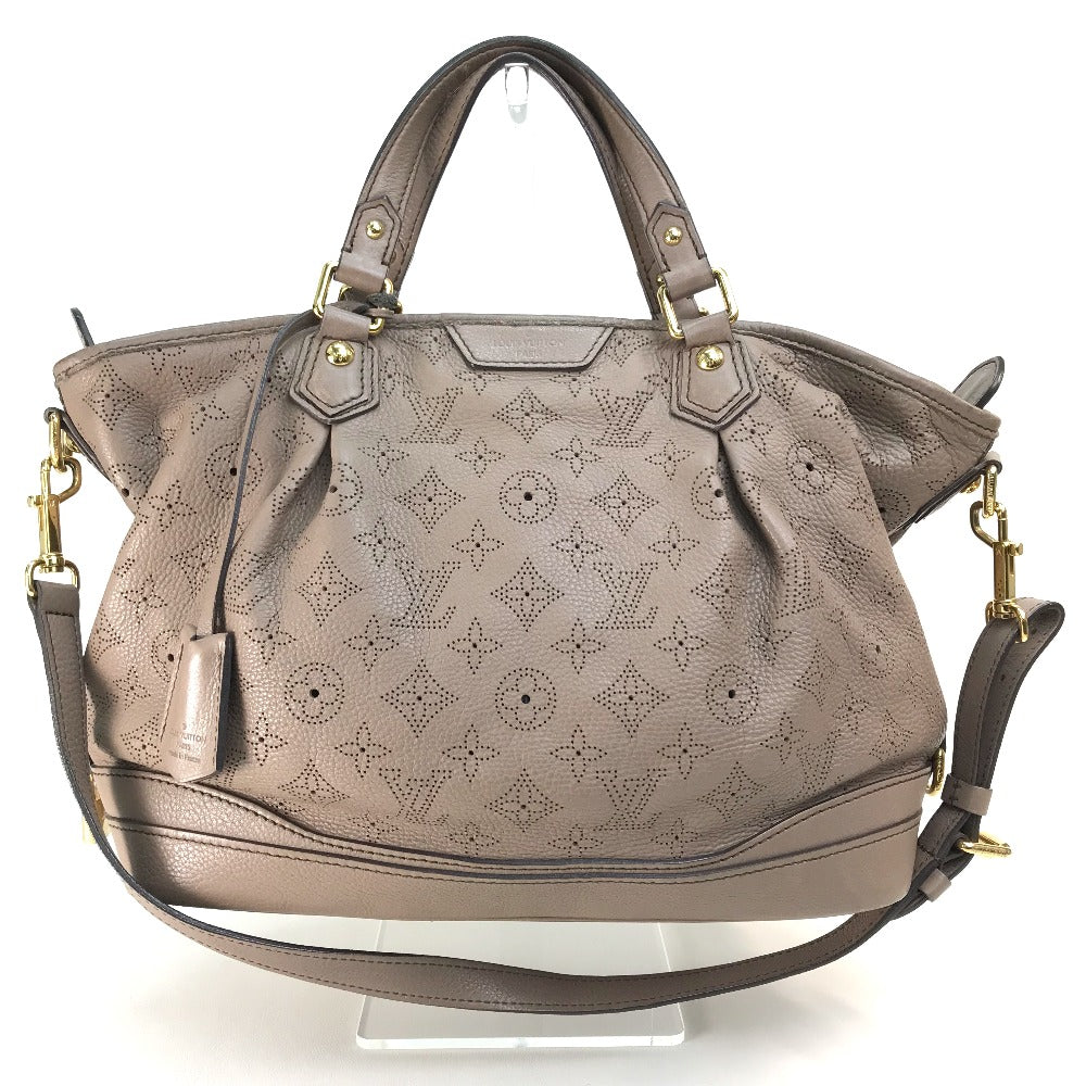 LOUIS VUITTON Handbag monogram mahina leather beige Monogram Mahina Stella PM Women