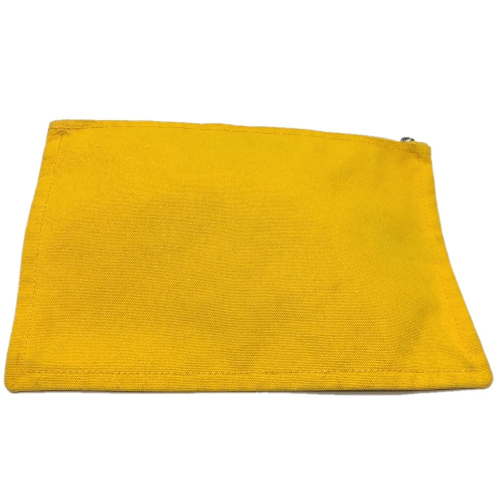 HERMES Pouch canvas yellow New Yachting Pouch GM Women