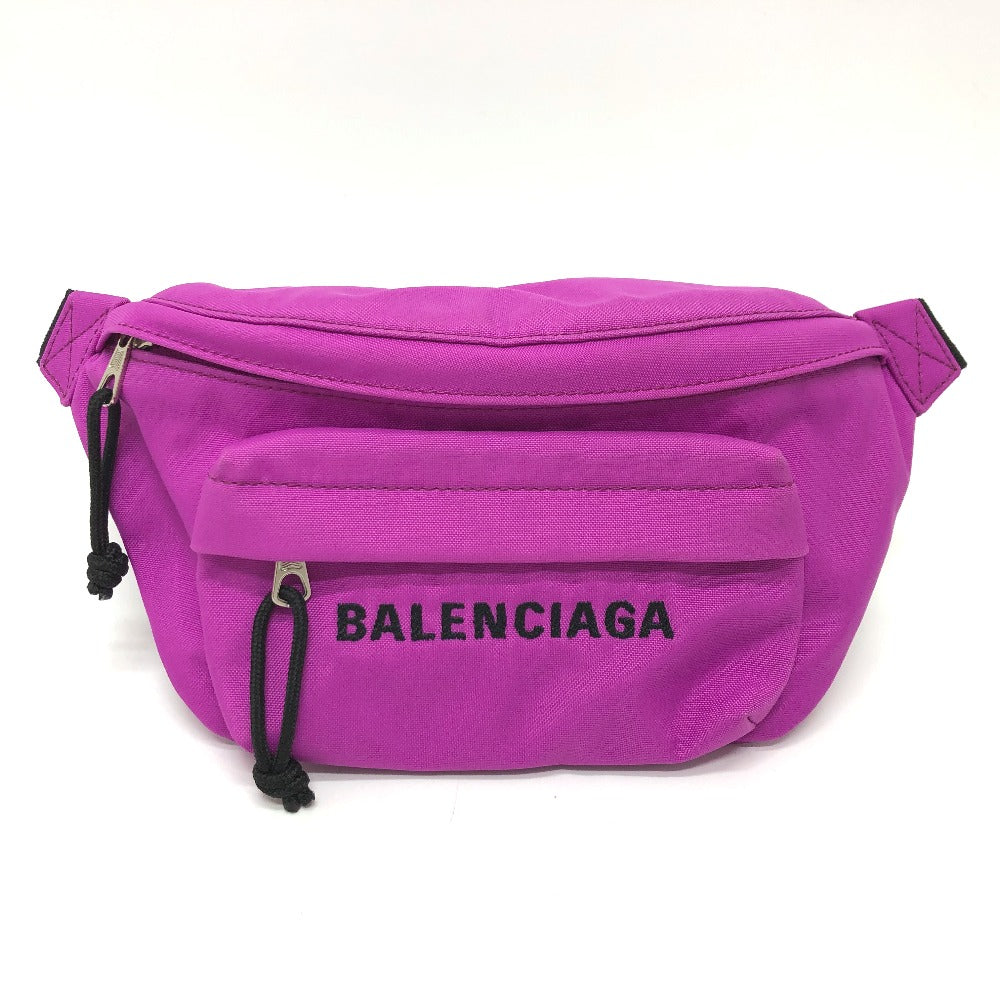 BALENCIAGA Sling bag 569978 Nylon purple logo WHEEL Women