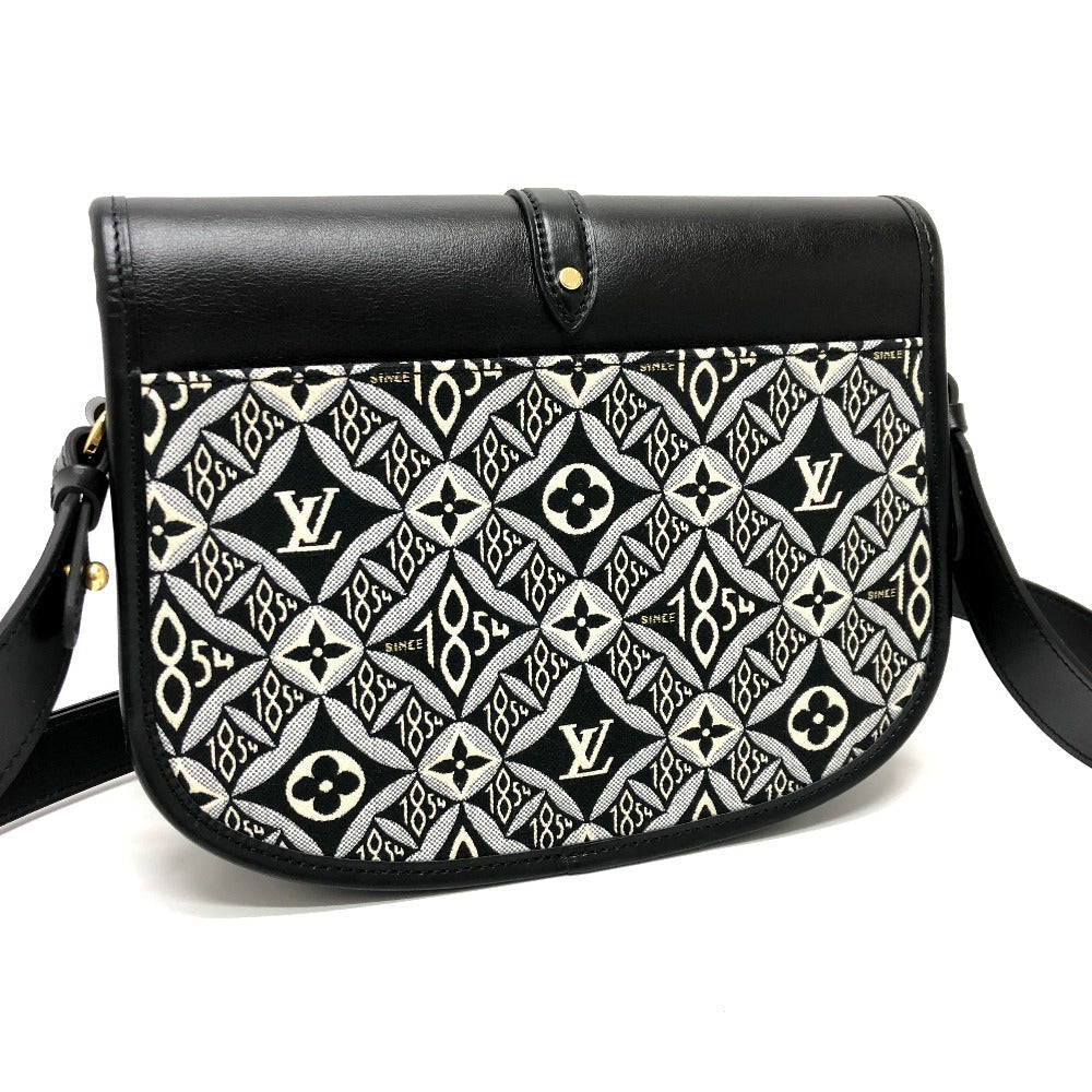 LOUIS VUITTON Shoulder Bag Canvas / leather Black / Navy Since1854 Neo Saumur MM Women