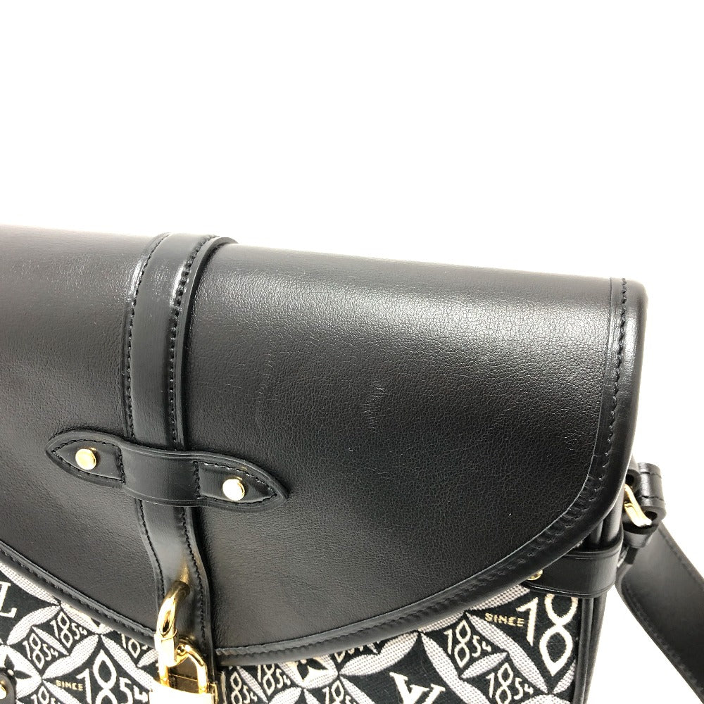 LOUIS VUITTON Shoulder Bag Canvas / leather Black / Navy Since1854 Neo Saumur MM Women