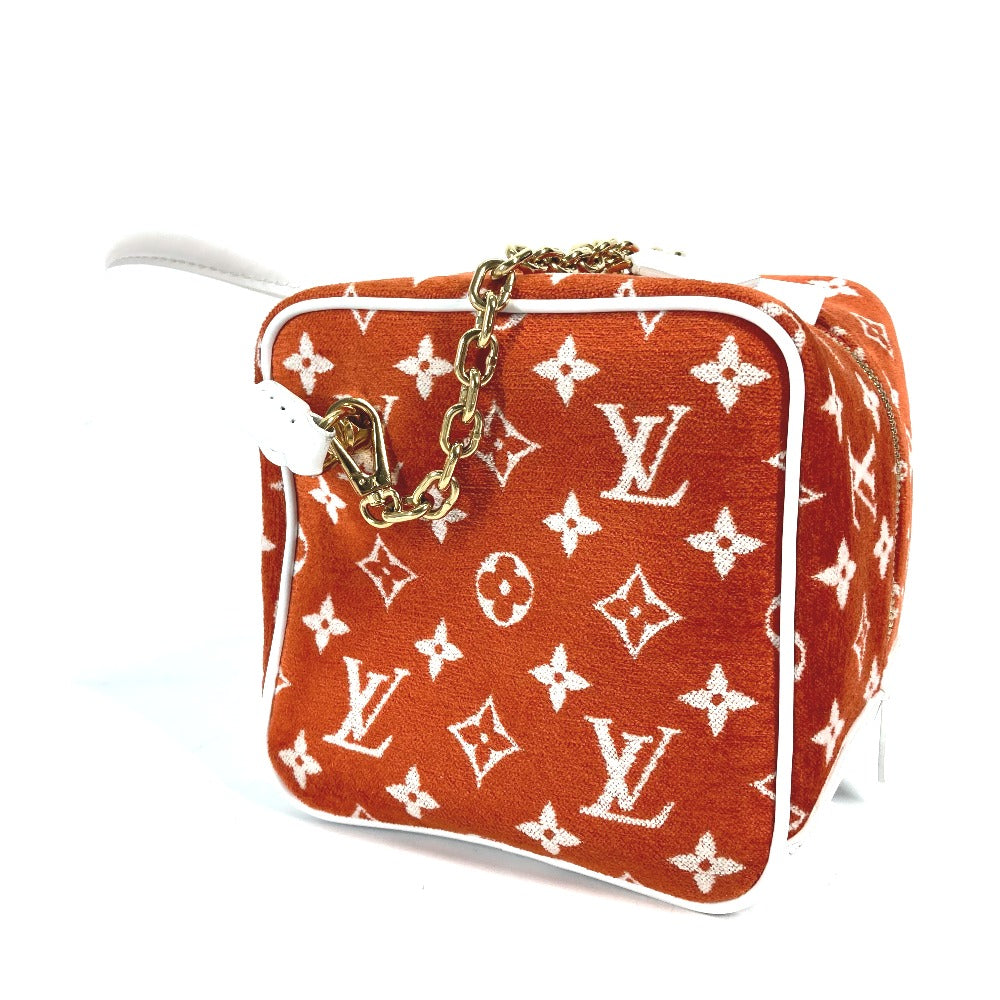 LOUIS VUITTON Handbag Velvet, Leather Orange LV Match Square Bag Women