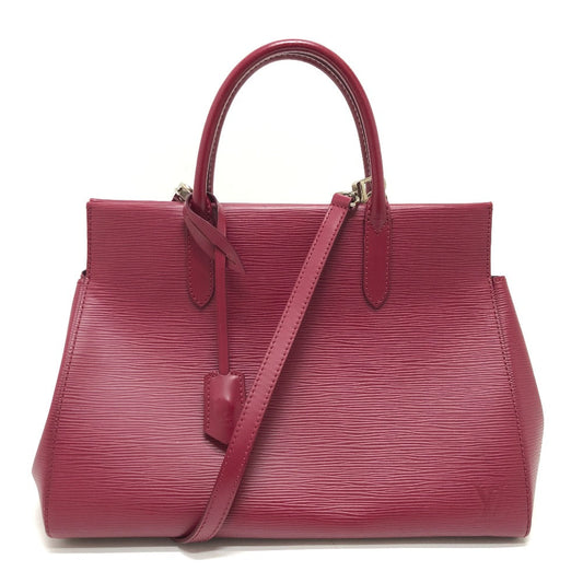 LOUIS VUITTON Handbag Epi Leather SilverMetal Marley MM Women