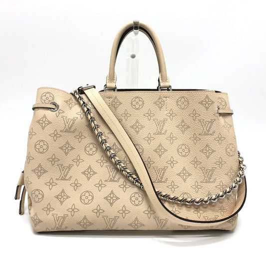 LOUIS VUITTON Tote Bag Calf leather SilverMetal Mahina Bella