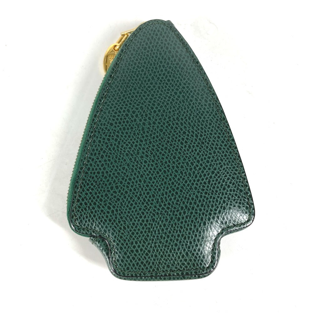 CELINE Pouch leather green Rhinestone tree Women