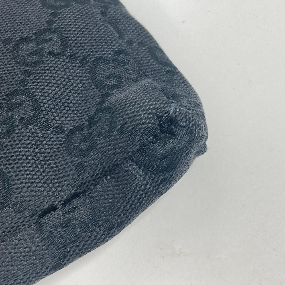 GUCCI Waist bag 28566 GG canvas black GG canvas W pocket mens