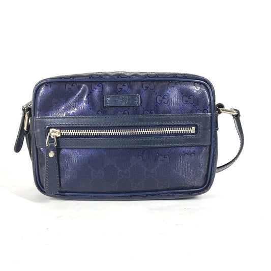 GUCCI Shoulder Bag 201447 GG Imprime, Leather blue GG implementation mens