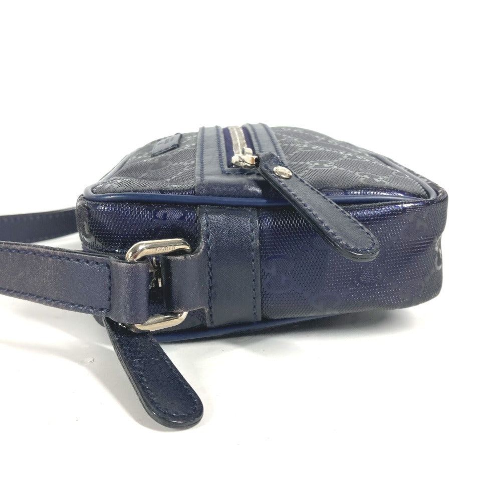 GUCCI Shoulder Bag 201447 GG Imprime, Leather blue GG implementation mens