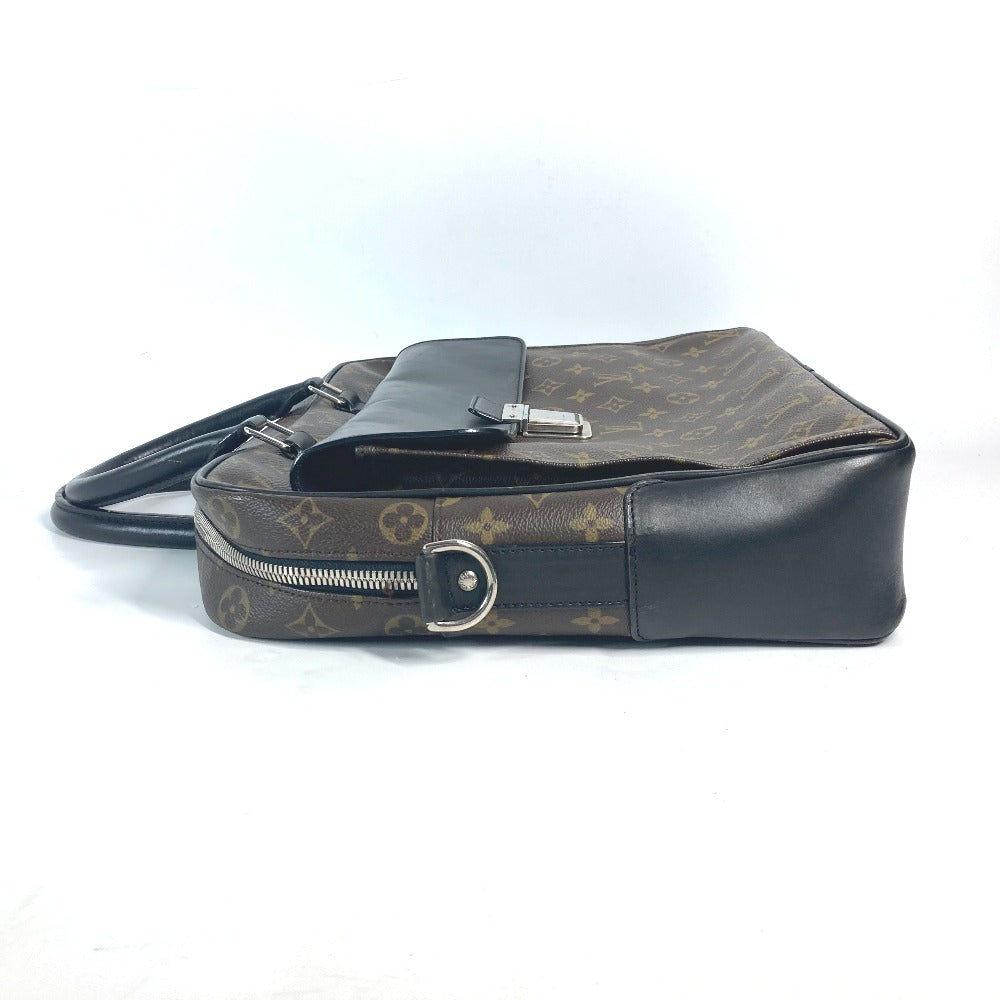 LOUIS VUITTON Business bag Monogram canvas, leather Brown Monogram macacer Soft briefcase mens