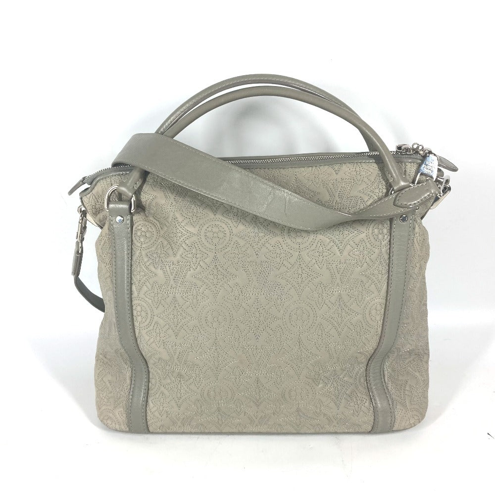 LOUIS VUITTON Tote Bag leather gray Monogram Antia Ixia PM Women