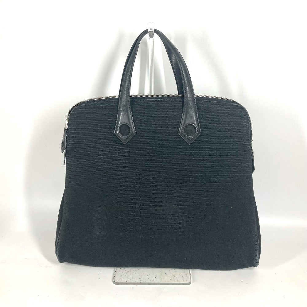 HERMES Handbag Leather / canvas black Sac Ibou PM unisex(Unisex)