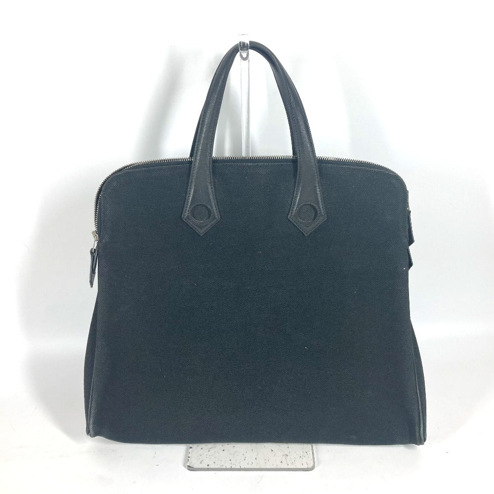 HERMES Handbag Leather / canvas black Sac Ibou PM unisex(Unisex)