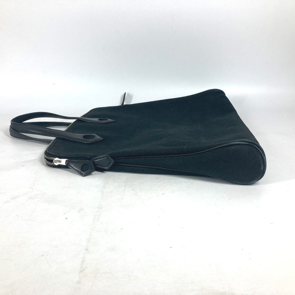 HERMES Handbag Leather / canvas black Sac Ibou PM unisex(Unisex)