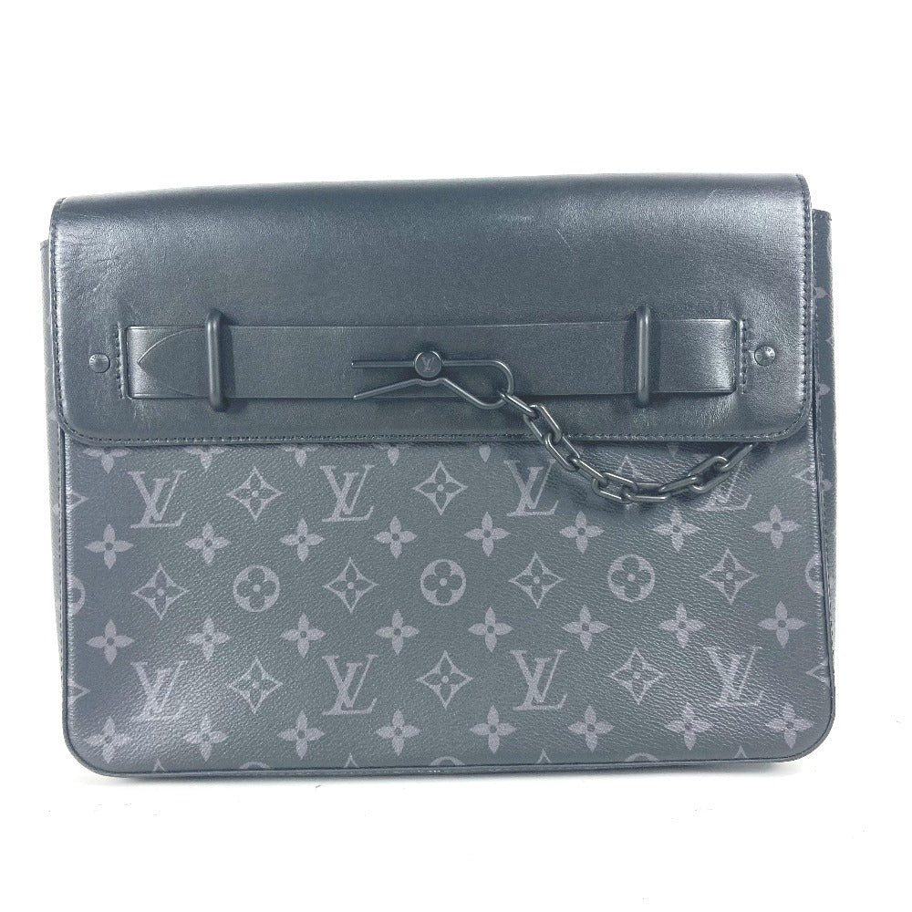 LOUIS VUITTON Clutch bag Monogram Eclipse Canvas black Monogram Eclipse Pochette steamer mens