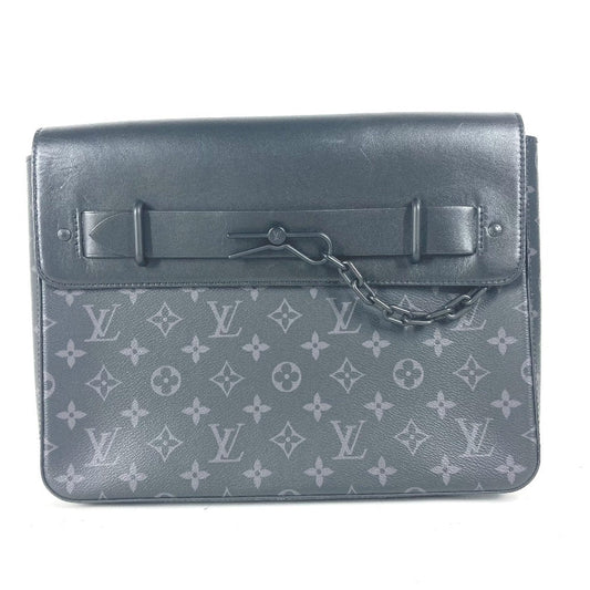LOUIS VUITTON Clutch bag Monogram Eclipse Canvas black Monogram Eclipse Pochette steamer mens