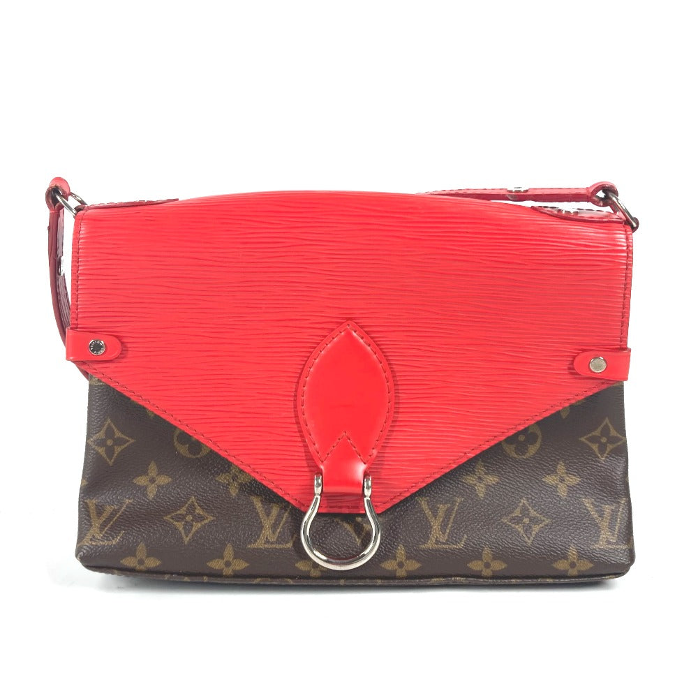 LOUIS VUITTON Shoulder Bag Epi Leather, Monogram Canvas Red epi monogram Saint-Michel Women