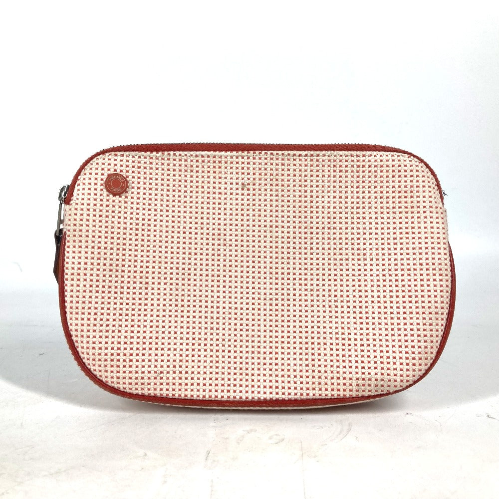 HERMES Pouch cotton Orange type Pouch "Echappé"