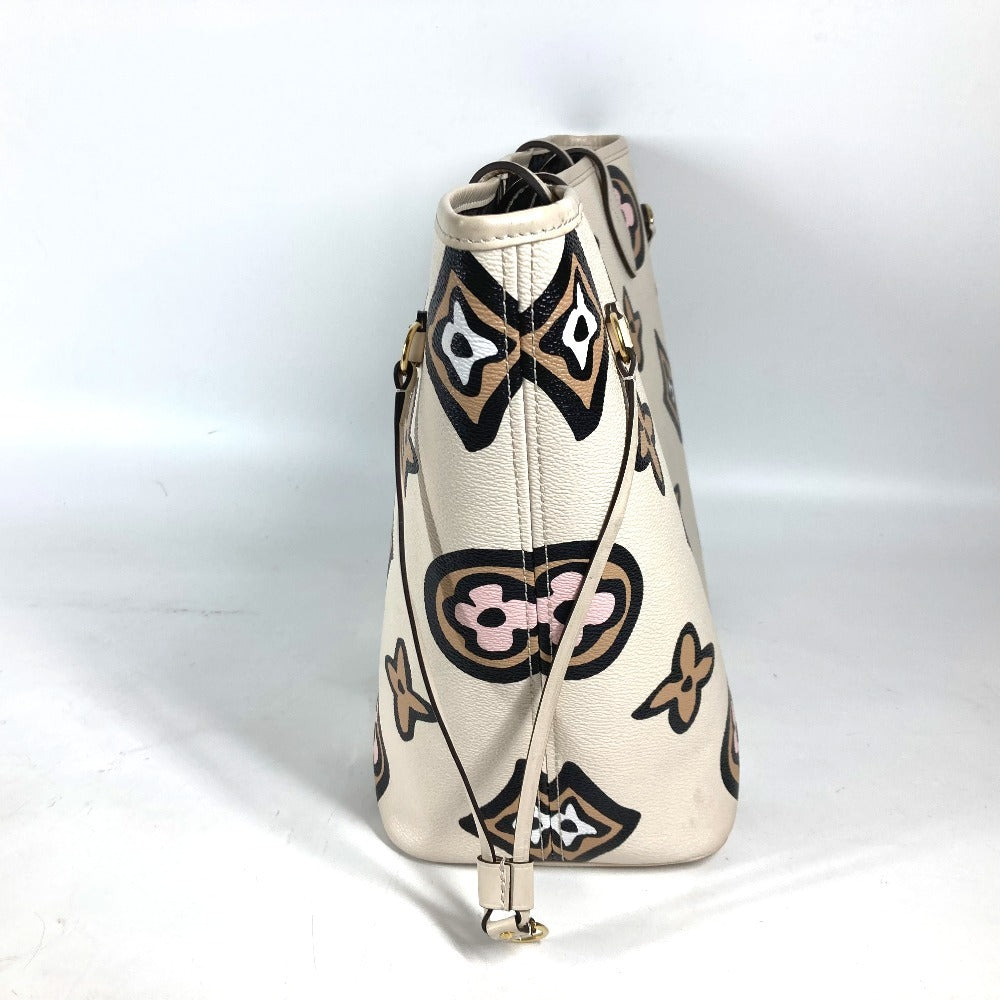 LOUIS VUITTON Shoulder Bag PVC / Leather beige Wild at Heart Capsule Collection Neverfull MM