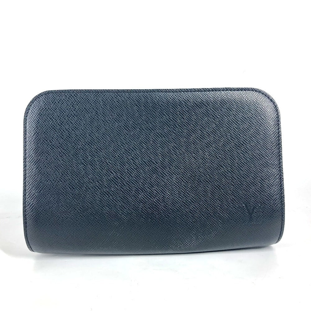 LOUIS VUITTON business bag M30182 Taiga Leather black Taiga Baikal mens