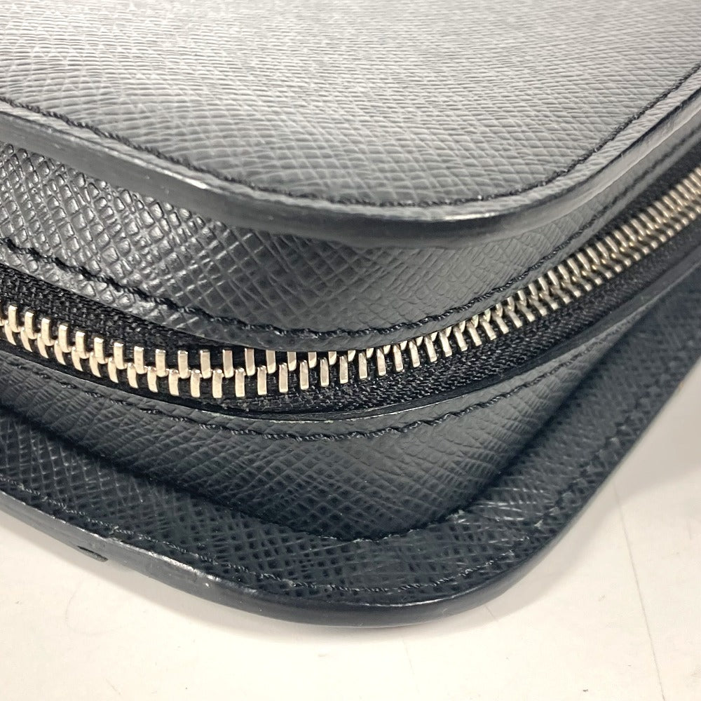 LOUIS VUITTON business bag M30182 Taiga Leather black Taiga Baikal mens